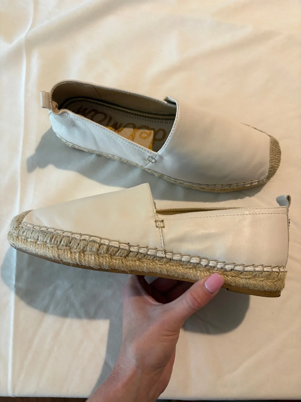 Sam Edelman white leather